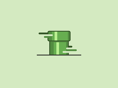 Mario !! flappy bird green icon illustration mario minimal pipe small