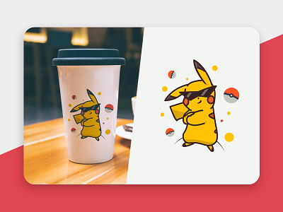 Pikachu! 90s design icon illustration mug pikachu pokemon print