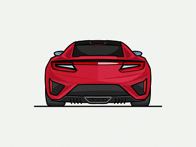 Acura Nsx Concept acura car concept honda icon illustration rear red supercar