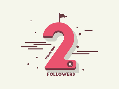 2k 2x 2 2000 celebration followers happy illustration instagram number thank you
