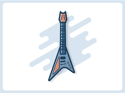 Rock "N" Roll (2) !! electric guitar headbanger icon illustration macho metal music rock and roll shiny stud vector