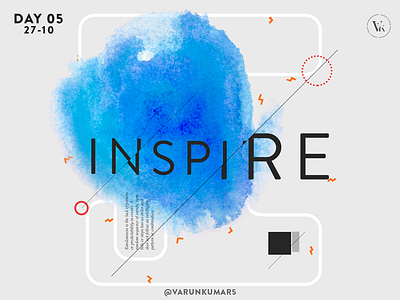 Day 5 - Inspire abstract blue design geometry gradient inspire poster quote random spiritual typography