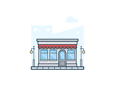 Cafe architecture building cafe coffee design illustration shop vector