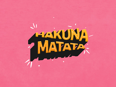 Hakuna Matata ai disney fun hakuna illustration lion king matata playful typography vector