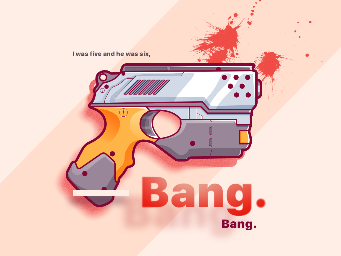 Bang Bang! arms blood flat future gun halo illustrator minimal shoot typography ui