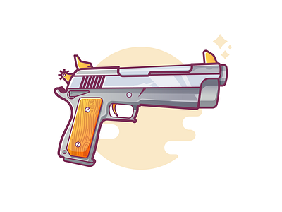 Pistol colors fortnite gun illustration pistol play texture vector weapon wooden yellow