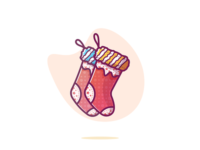 Christmas Gifts ! 2019 christmas cute december design gifts illustration little logo new year red santa snow socks stockings