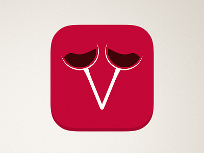 Wine lovers application icon app application appstore flat icon ios pink red sharing social wine winery