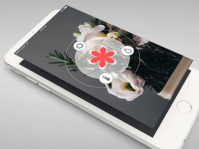 Flower monitoring application app application dark flower health ios iphone mobile monitoring red