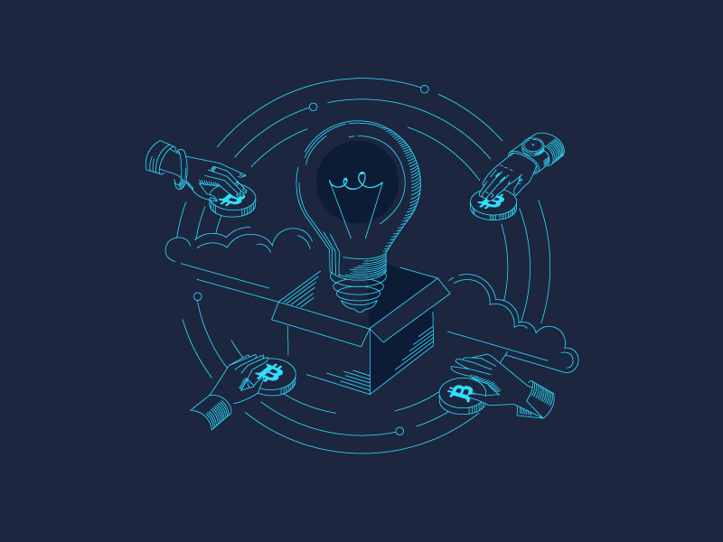 Bitcoin bitcoin idea illustration