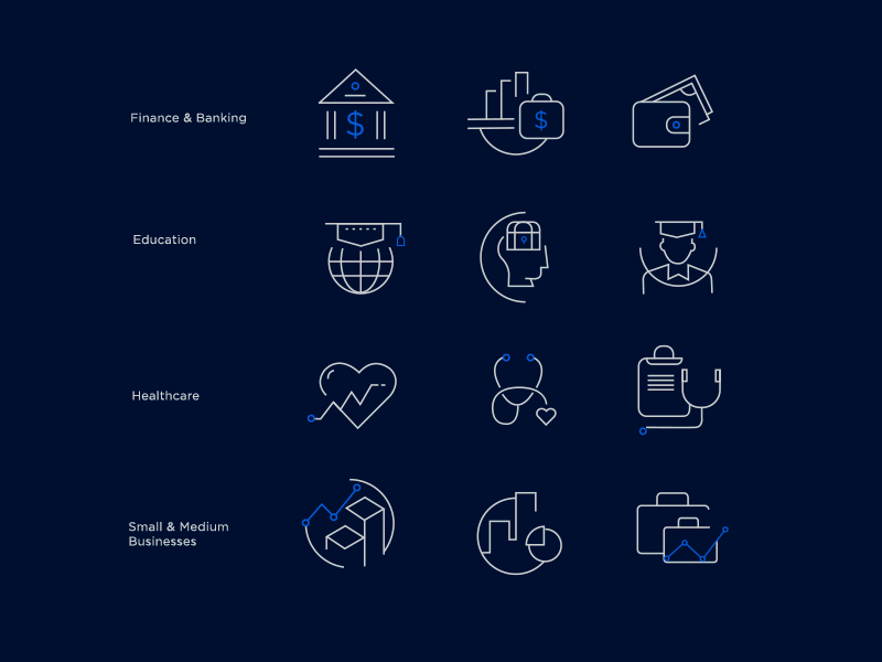 Icons Set health icons line linework