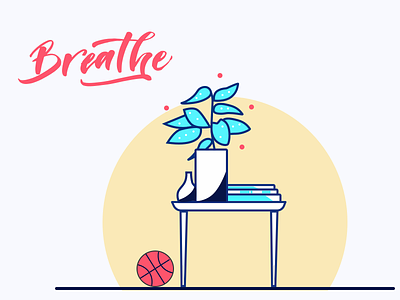 Breathe illustration sketch vector
