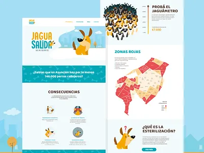 Jagua Salida Website campaign dogs illustration information neuter pets spay veterinary website