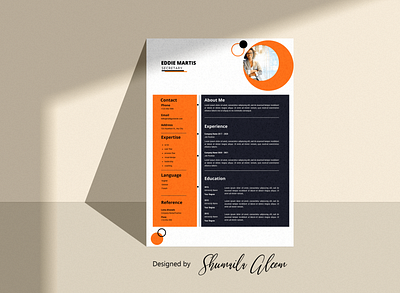 Creative Resume Design adobe illustrator adobe photoshop canva cv cv design cv template graphic design graphic design services photoshop resume resume design