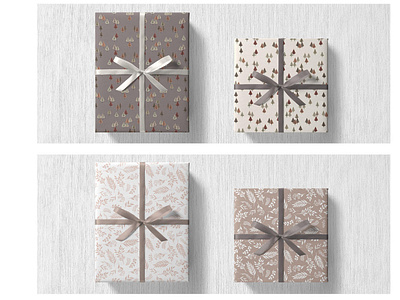 Wrapping Paper Gift - Pattern, Illustration, Branding, Packaging