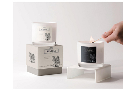 Sunrise - Branding, Logo, Packaging Design - Graphic Designer brand branding candle concept design graphic design illustration