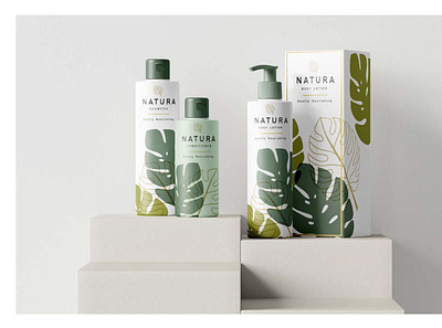 Natura Skincare - Branding, Labels, Logo, Packaging Design bottle brand branding concept design graphic design illustration label logo skincare