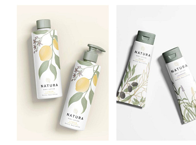 Natura Skincare - Branding, Labels, Logo, Packaging Design brand branding concept design graphic design illustration label logo