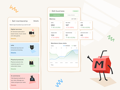 Mobile App | MilkBox builder design figma graphic design illustration marketing mascot membership metric mobile app mobile design ui ux design
