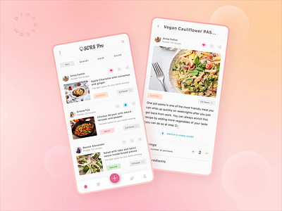 Mobile App | SorsPro animation figma food mobile app mobile design recipe ui design ux design