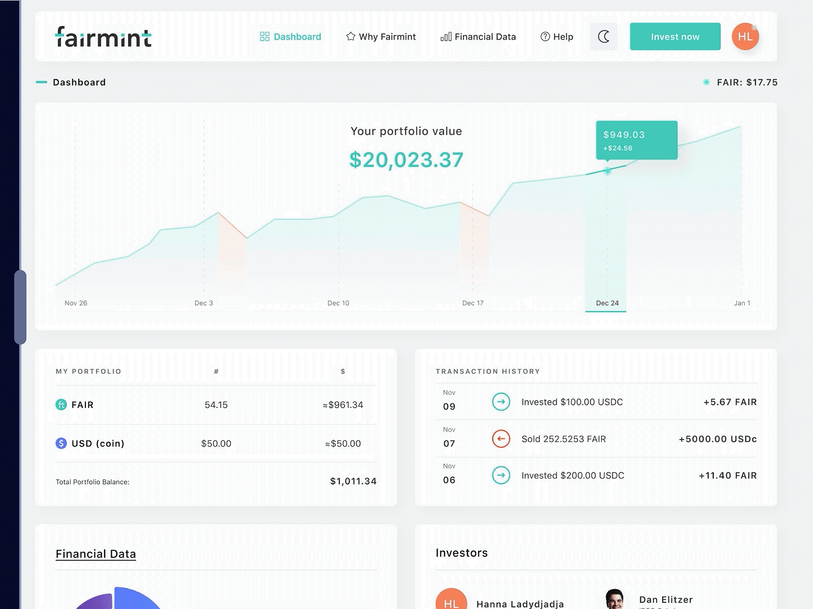 Decentralized Financing - Fairmint Application app dashboard figma kens ui ui deisgn ux ux design web website