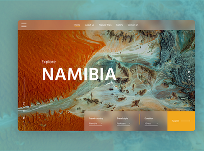 Website Design to Plan Trips to Namibia design designer figma ui uiux ux web web design