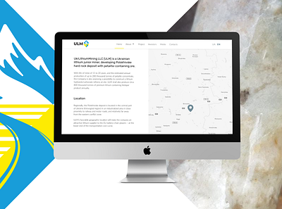 Website for Ukrainian Lithium Junior Miner design designer figma ui uiux ux web web design