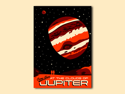 Come Gaze at the Clouds of Jupiter art community dribbble dribbbleweeklywarmup graphic design illustration illustrator poster poster design space travel vector weekly warm up