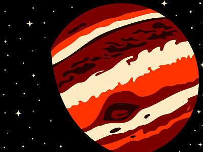 Jupiter Illustration art design graphic design illustration illustrator jupiter planets poster space space illustration travel vector