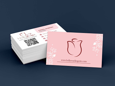 HollyRose Business Card branding design graphic design marca e identidad tarjeta de presentación vector