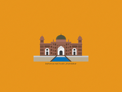 Lalbag Fort Flat Design