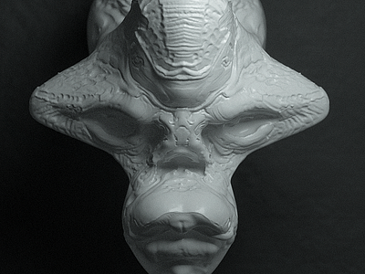 EveryDayWip SculptSketch alien cg concept concept art monster octane render octanerender sasha lihovski skull speedsculpt zbrush