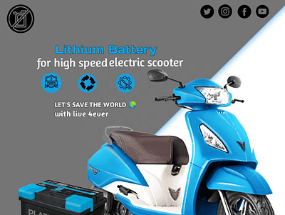 Electric vehicle poster graphic design