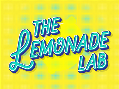 The Lemonade Lab Pt. 2 fruit lemon logo script font typography yellow