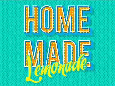 Homemade Lemonade fruit lemon logo script font typography yellow