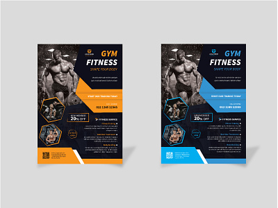 Fitness Flyer Template Design banner design branding brochure design fitness flyer graphic design logo pixency academy pixency graphic design social media banner