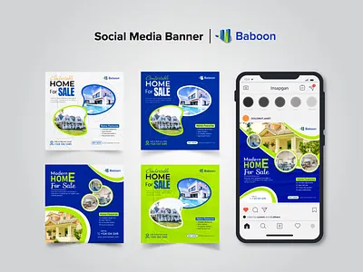 Baboon Social Media Banner for Construction Company. banner design branding brochure buld bulding construction design flyer graphic design home logo social media banner ui