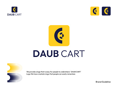 DAUB CART e-commerce logo BRAND GUIDELINE template brand brand identity branding buy daub cart design e commerce graphic design guideline logo online online shop shale social media banner ui