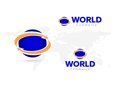 WORLD Commerce Trade Logo 3d banner design brand guideline branding business commerce corporate design export graphic design import logo pixency academy pixency graphic design social media banner trade typography ui vector world commerce