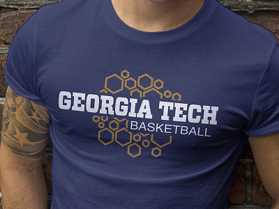 Georgia Tech Hive Shirt atlanta basketball geometric georgia gold hexagon hive jackets shirt sports tech yellow