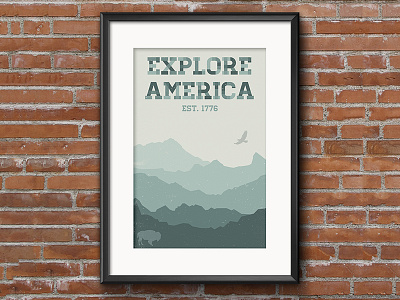 Explore Poster america explore outdoors poster vintage