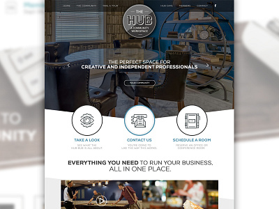 The Hub - A Community Workspace design digital website