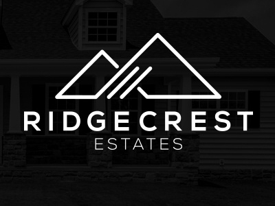 RidgeCrest Estates Logo branding logo design minimalist modern