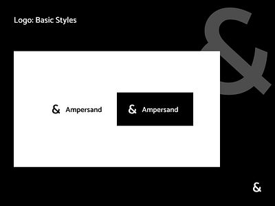 Logo : Basic Styles | Ampersand | Branding ampersand bra branding design graphic design logo typography ui vector