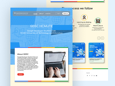 GDSC HCMUTE Landing Page landing page ui design web design