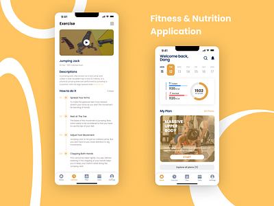 Fitness & Nutrition App mobile design ui design ux design