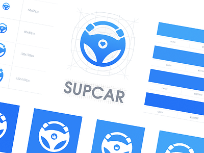 Supcar car driving logo school ui