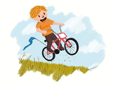 Down Hill book cartoon character children illustration