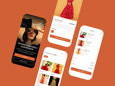 Fashion E-commerce - App Mobile beauty clothes clothing design e commerce ecommerce elegant fashion fashion app fashion shop mobile app style ui