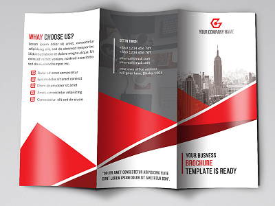 Tri Fold brochure corporate creative design free print design template tri fold